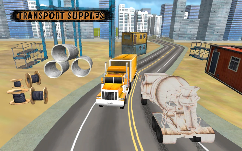 Construction Truck Sim - Gameplay image of android game