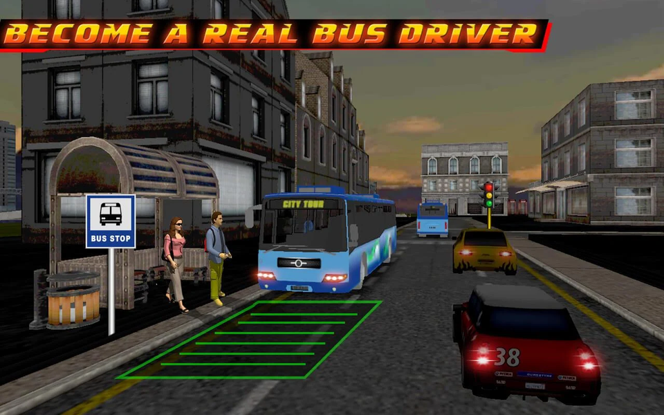 Bus Driving School 3D - عکس بازی موبایلی اندروید