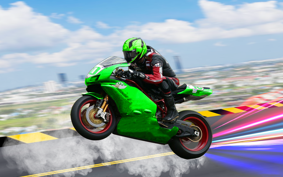 Mega Ramp Bike Stunt Games 3D - Image screenshot of android app