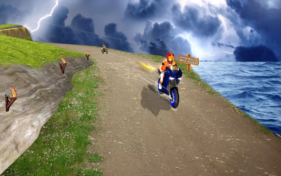 Downhill Bike Rider - Gameplay image of android game