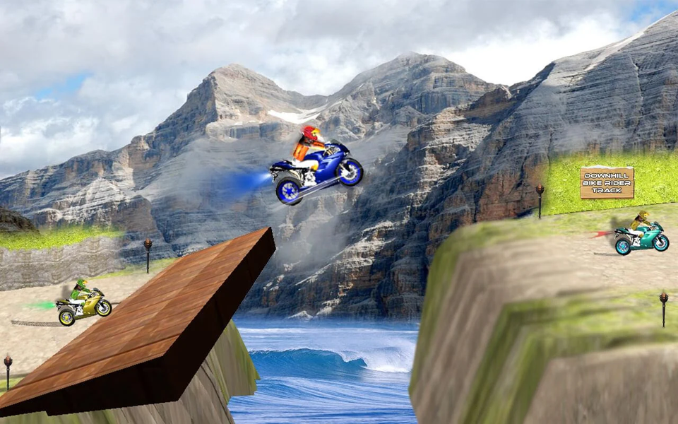 Downhill Bike Rider - Gameplay image of android game