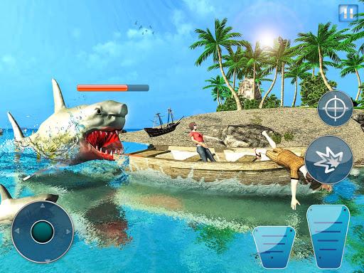 Underwater Shark Hunting- Free Shark Games 2020 - Gameplay image of android game