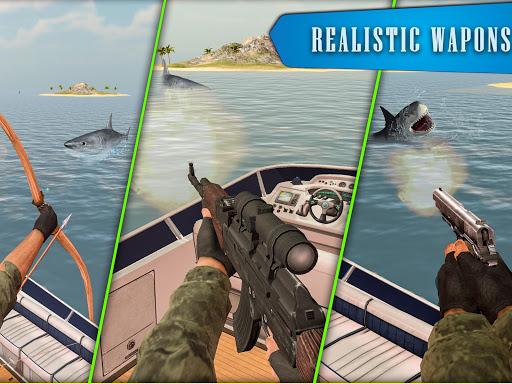 Underwater Shark Hunting- Free Shark Games 2020 - Gameplay image of android game