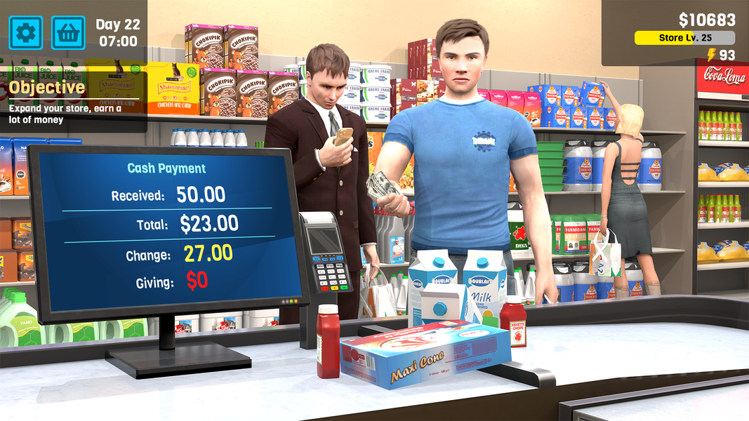 Manage Supermarket Simulator - Gameplay image of android game