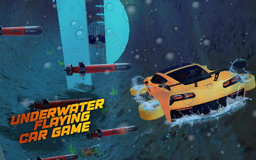 Underwater Flying Car Game - Gameplay image of android game