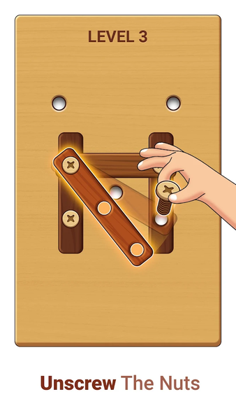 Woodle - Wood Screw Puzzle - Gameplay image of android game