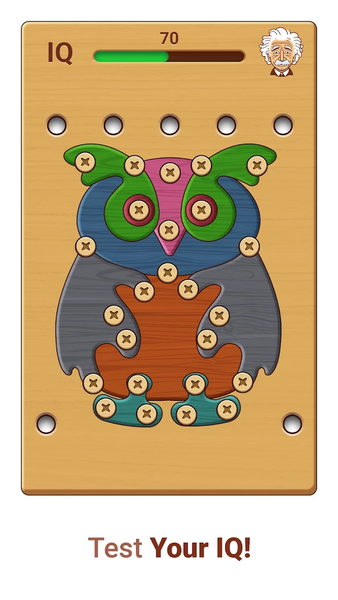 Woodle - Wood Screw Puzzle - Gameplay image of android game