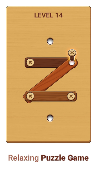 Woodle - Wood Screw Puzzle - Gameplay image of android game