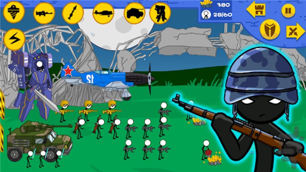 Stickman Modern Total War - Gameplay image of android game