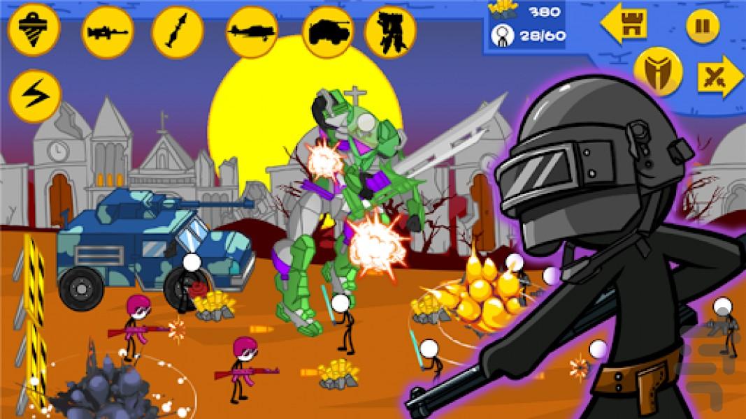 Stickman Modern Total War - Gameplay image of android game