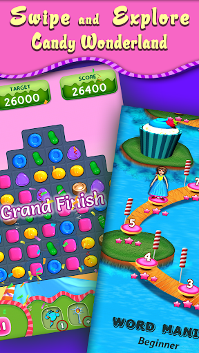 Swiped Candy Geo - Gameplay image of android game