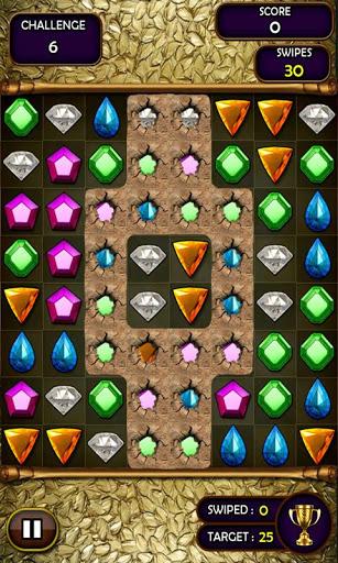 Swiped Gems Live - Gameplay image of android game
