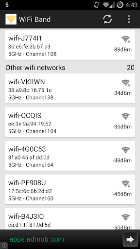 WiFi Band - Image screenshot of android app