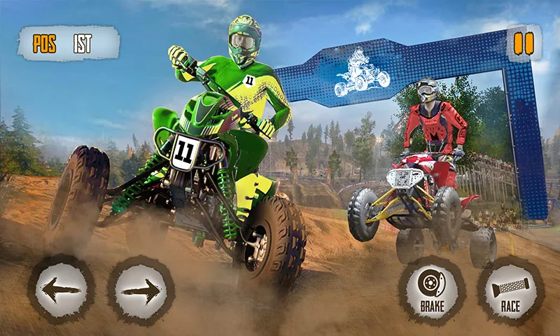 Offroad ATV Race- Bike Race 3D - Gameplay image of android game