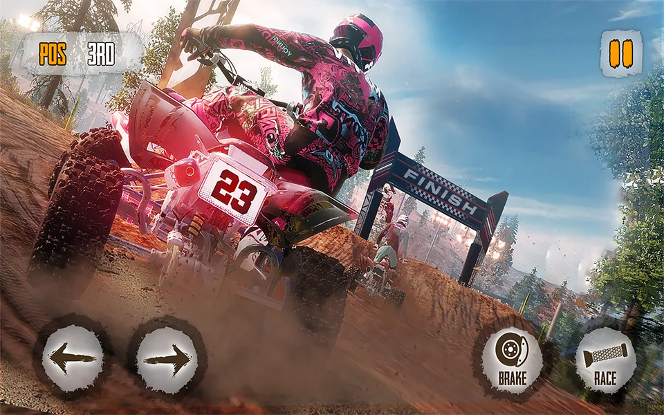 Offroad ATV Race- Bike Race 3D - Gameplay image of android game