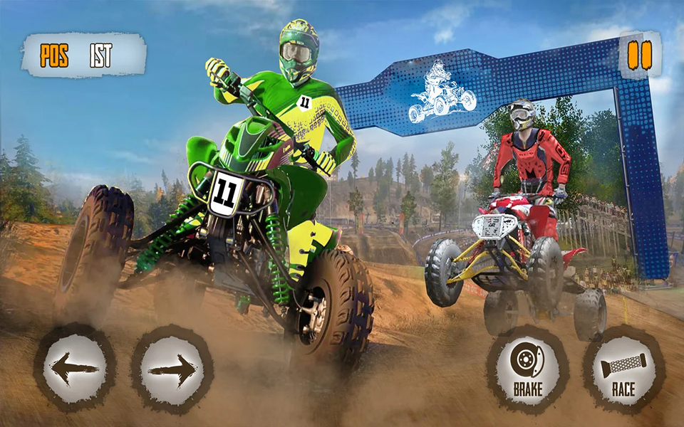 Offroad ATV Race- Bike Race 3D - Gameplay image of android game