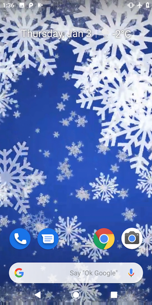 Snowflakes Live Wallpaper Pro - Image screenshot of android app