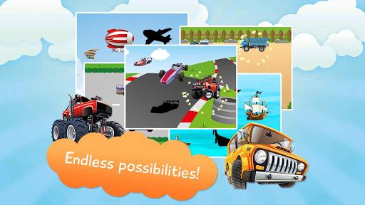 Vehicles Shadow Puzzles for Toddlers Free - Gameplay image of android game