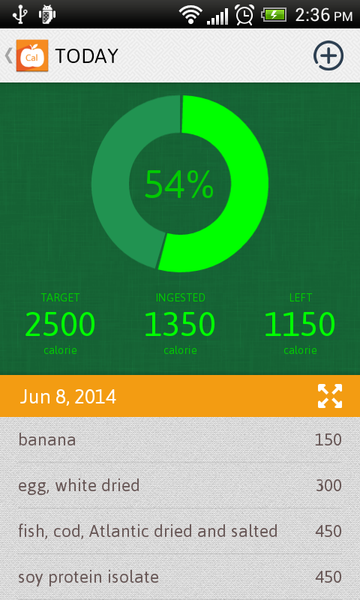Calorie Counter - Image screenshot of android app