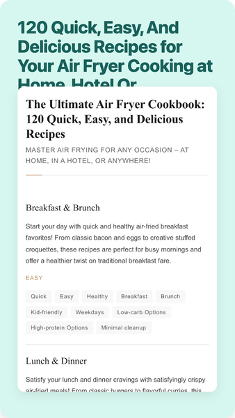 Quick & Easy Air Fryer Recipes - عکس برنامه موبایلی اندروید