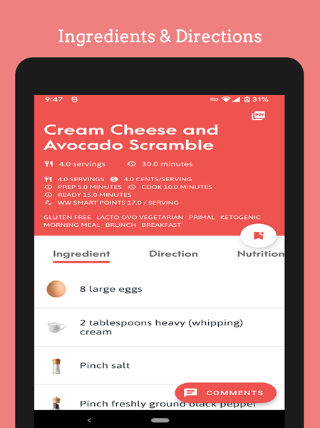 Keto One Pot Cookbook - عکس برنامه موبایلی اندروید