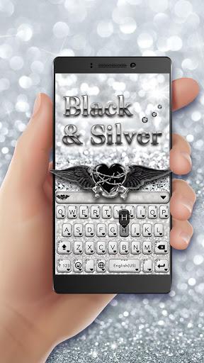 BlackandSliver Keyboard Theme - عکس برنامه موبایلی اندروید