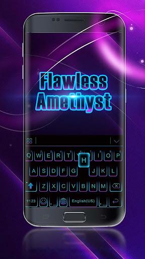 Black Neon 3D Keyboard Theme - Image screenshot of android app