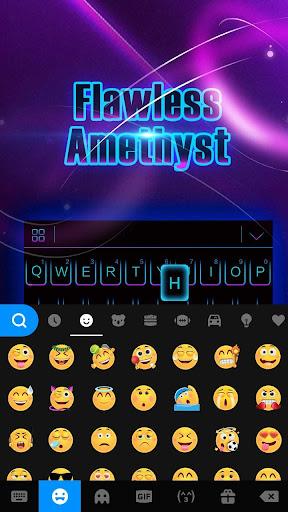 Black Neon 3D Keyboard Theme - Image screenshot of android app