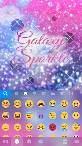 Galaxy Sparkle Kika Keyboard - Image screenshot of android app