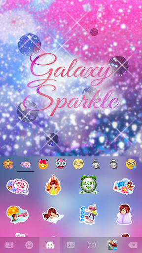 Galaxy Sparkle Kika Keyboard - Image screenshot of android app