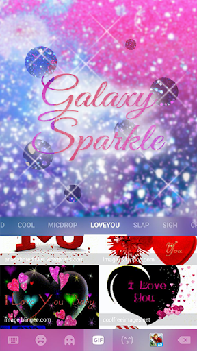 Galaxy Sparkle Kika Keyboard - Image screenshot of android app