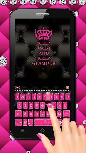 Pink Glamour girl Keyboard Theme - عکس برنامه موبایلی اندروید