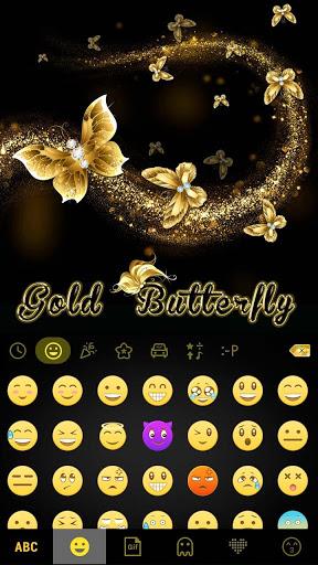 Goldbutterfly Keyboard Theme - Image screenshot of android app