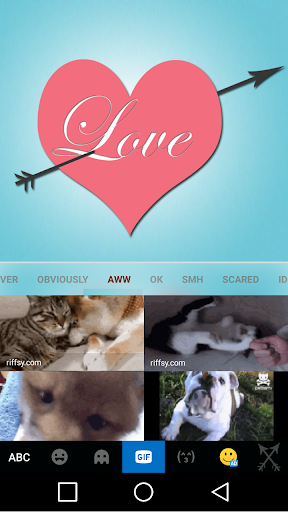 Pink Love Keyboard Theme - عکس برنامه موبایلی اندروید