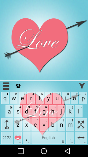 Pink Love Keyboard Theme - عکس برنامه موبایلی اندروید