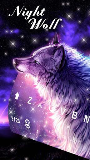 Starry Wolf Keyboard Theme - عکس برنامه موبایلی اندروید