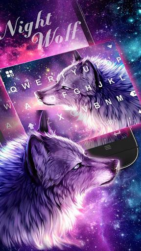 Starry Wolf Keyboard Theme - عکس برنامه موبایلی اندروید
