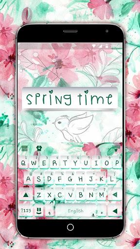 Springtime Flowers Keyboard Theme - عکس برنامه موبایلی اندروید