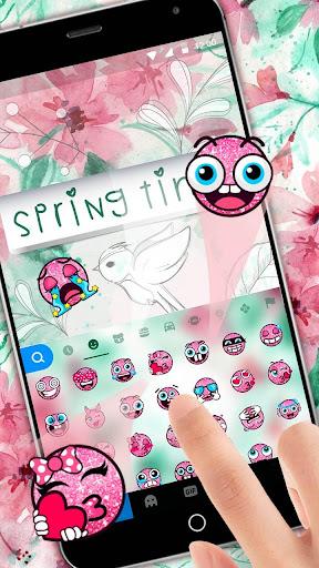 Springtime Flowers Keyboard Theme - عکس برنامه موبایلی اندروید