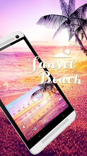 Sunsetbeach Keyboard Theme - Image screenshot of android app