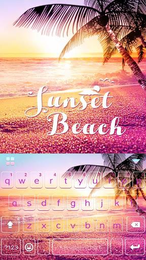 Sunsetbeach Keyboard Theme - Image screenshot of android app