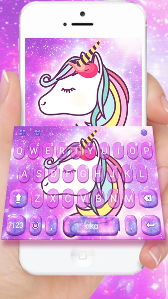 Adorable Galaxy Unicorn Keyboard Theme - عکس برنامه موبایلی اندروید