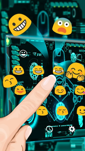 AI Neon Robot Theme - عکس برنامه موبایلی اندروید