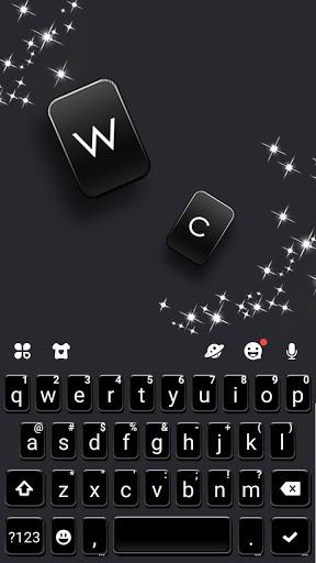All Black SMS Keyboard Theme - Image screenshot of android app