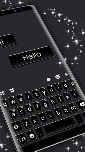 All Black SMS Keyboard Theme - Image screenshot of android app