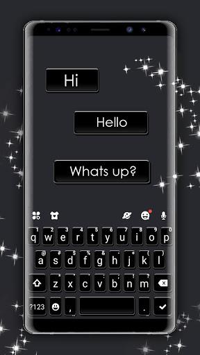 All Black SMS Keyboard Theme - Image screenshot of android app