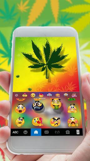 Amazing Leafy Weed Keyboard Theme - Image screenshot of android app