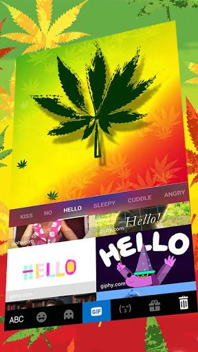 Amazing Leafy Weed Keyboard Theme - Image screenshot of android app