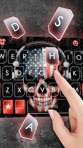 America Dj Skull Keyboard Theme - Image screenshot of android app
