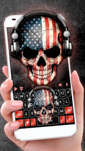 America Dj Skull Keyboard Theme - Image screenshot of android app